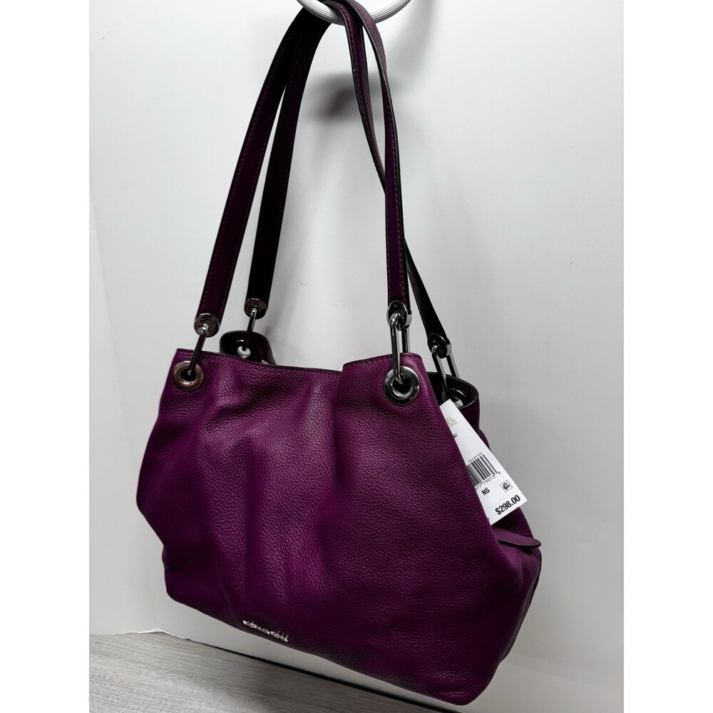 Michael Kors Raven Shoulder Bag Garnet Large Pebbled Leather